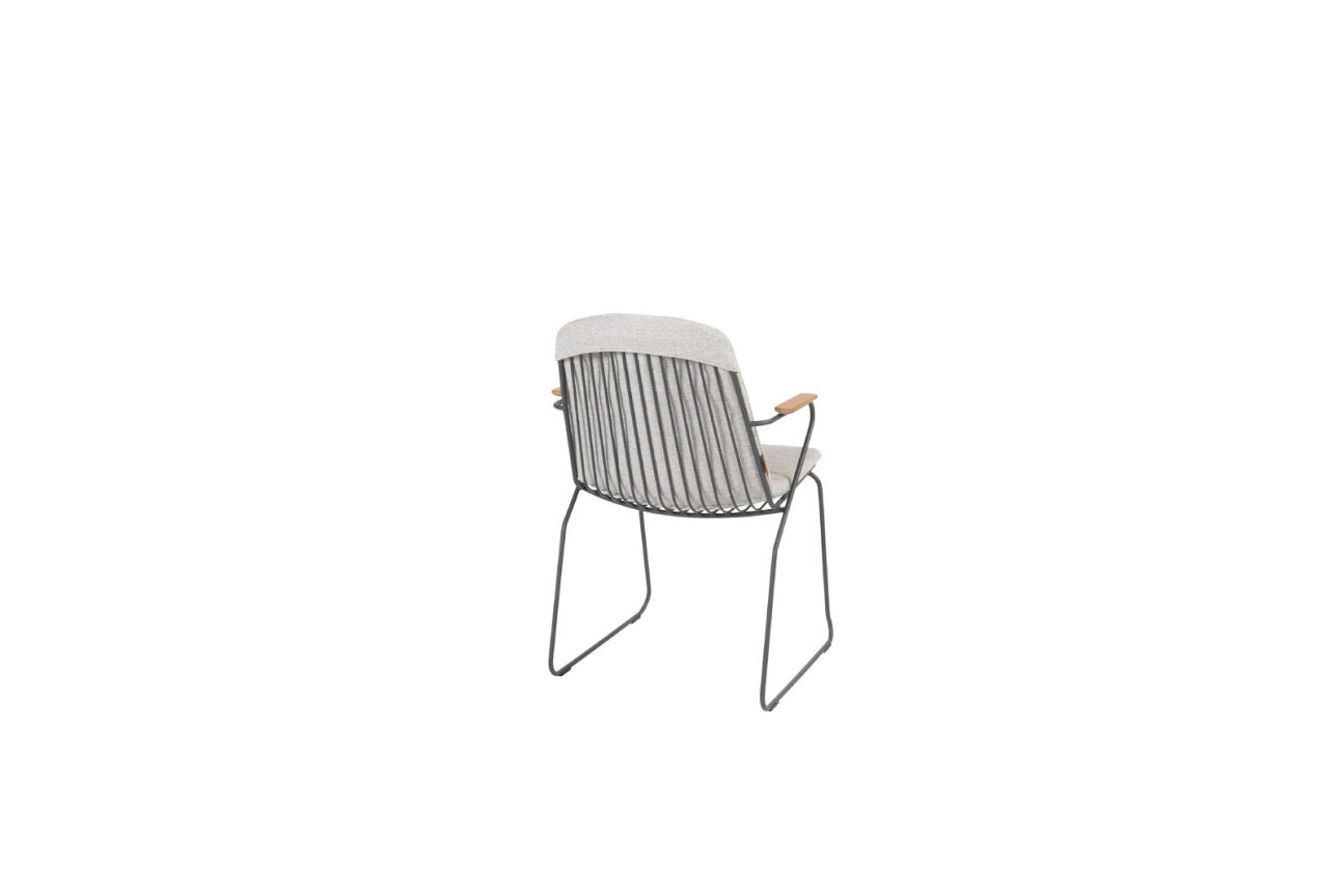 4so Veneto Steel Stacking Chair With Cushions Antracite